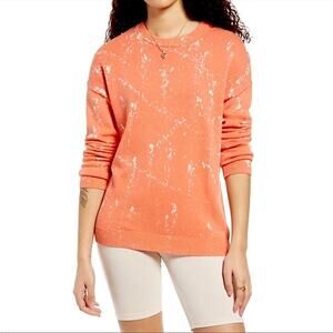 NWT BP Coral Camellia Splatter Sweater | S